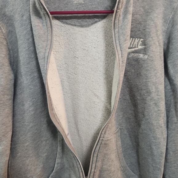 Nike fleece full zip jacket Grey Medium - Picture 7 of 7